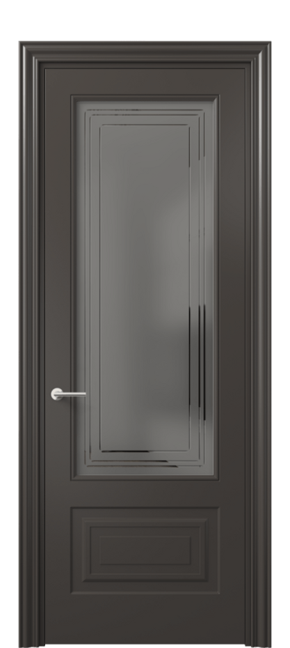 Дверь межкомнатная Mascot 8442 Матовый антрацит Сатинированное серое стекло с гравировкой "Грани", триплекс Фигурный наличник МАН Цена 82499 ₽ Наличники уже входят в базовый комплект. Фабрика дверей Волховец 8 (800) 551 43 19 Межкомнатная дверь Mascot 8442 Матовый антрацит Сатинированное серое стекло с гравировкой "Грани", триплекс Цена 82499 ₽ | Volhovec