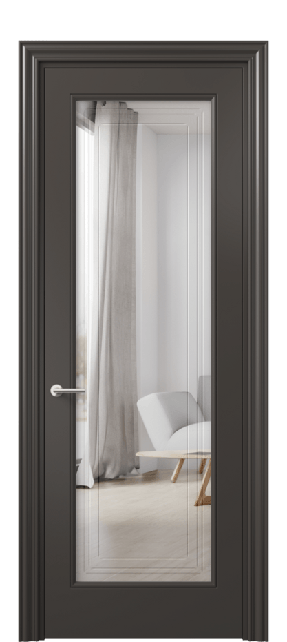 Дверь межкомнатная Mascot 8400 Матовый антрацит Двустороннее зеркало с гравировкой "Грани"», триплекс Фигурный наличник МАН Цена 84499 ₽ Наличники уже входят в базовый комплект. Фабрика дверей Волховец 8 (800) 551 43 19 Межкомнатная дверь Mascot 8400 Матовый антрацит Двустороннее зеркало с гравировкой "Грани"», триплекс Цена 84499 ₽ | Volhovec