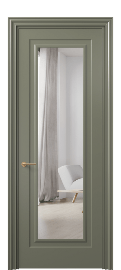 Дверь межкомнатная Mascot 8403 Матовый оливковый тёмный Двустороннее зеркало, триплекс Фигурный наличник МОТ Цена 77699 ₽ Наличники уже входят в базовый комплект. Фабрика дверей Волховец 8 (800) 551 43 19 Межкомнатная дверь Mascot 8403 Матовый оливковый тёмный Двустороннее зеркало, триплекс Цена 77699 ₽ | Volhovec