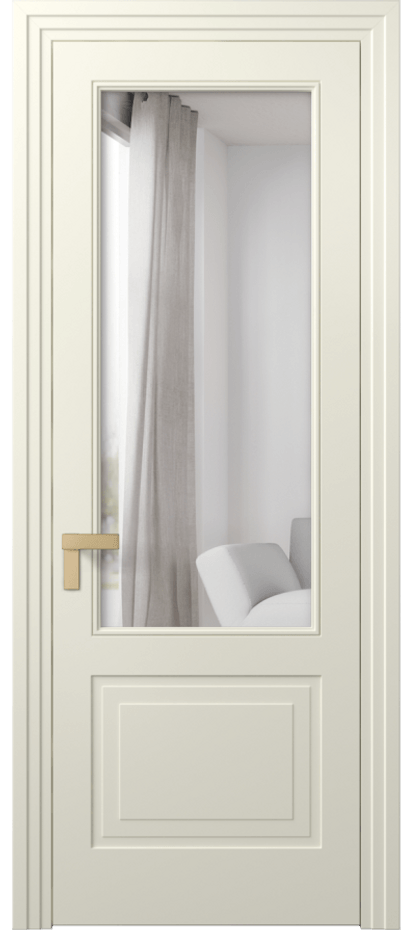 Межкомнатная дверь Rocca 8352 Матовый молочно-белый Двустороннее зеркало, триплекс Цена 84899 ₽ | Volhovec