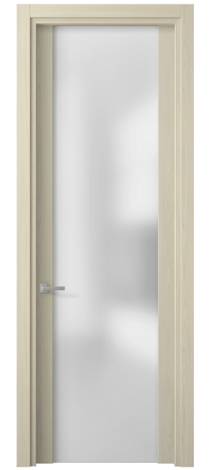Межкомнатная дверь Планум 4114 Молочный ясень Сатинированное стекло Цена 34299 ₽ | Volhovec