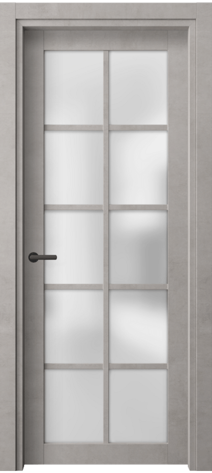 Межкомнатная дверь Neo 2106 Леон серебро Сатинированное стекло Цена 38879 ₽ | Volhovec