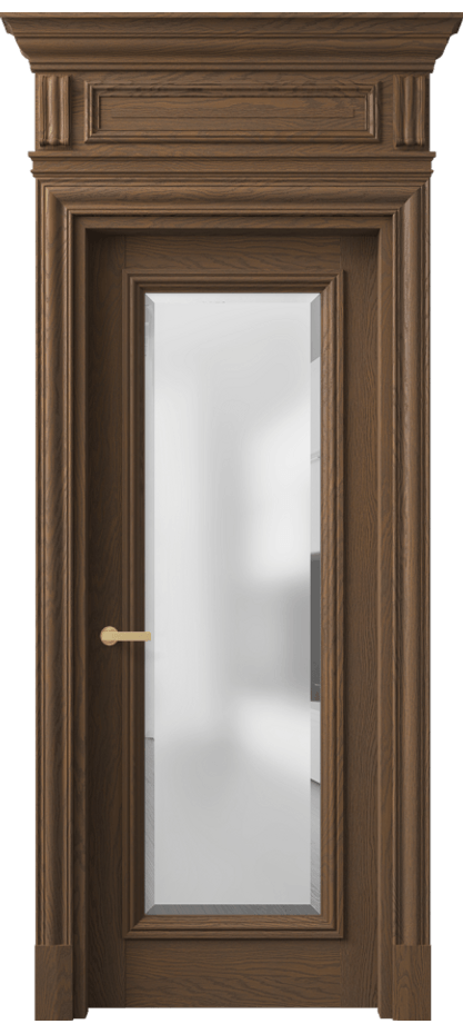 Межкомнатная дверь Antique 7300 Дуб туманный матовый Сатинированное стекло с фацетом, 6 мм Цена 251069 ₽ | Volhovec