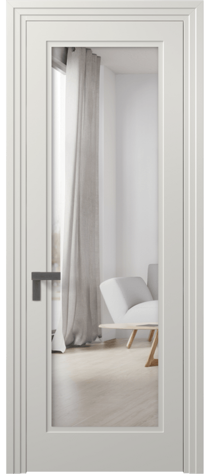 Межкомнатная дверь Rocca 8300 Матовый серый Двустороннее зеркало, триплекс Цена 84899 ₽ | Volhovec