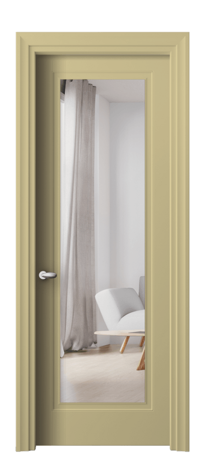 Межкомнатная дверь Esse 8503 Матовый белоснежный Двустороннее зеркало, триплекс, 7 мм Цена 76799 ₽ | Volhovec