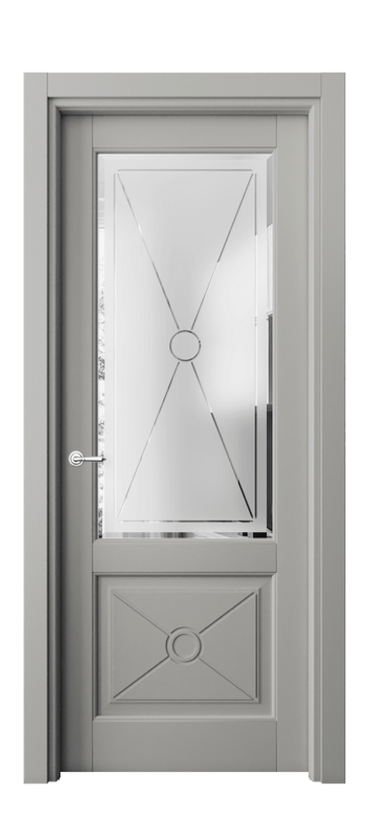 Межкомнатная дверь Toscana Litera 6362 Бук нейтральный серый Сатинированное стекло с гравировкой «LITERA», 6 мм Цена 102399 ₽ | Volhovec