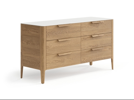 Мебель Комод Piega 6 ящиков. Цвет Дуб мускатный матовый. Материал Массив дуба матовый. Коллекция Комод Piega 6 ящиков. Картинка.