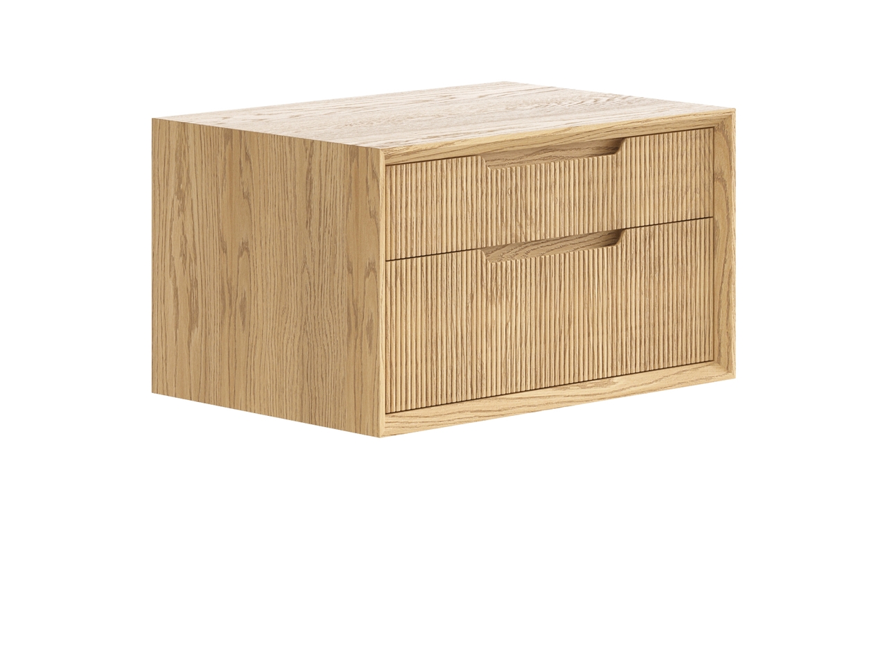 Тумба подвесная прикроватная Velvet 2 ящика дуб соломенный матовый