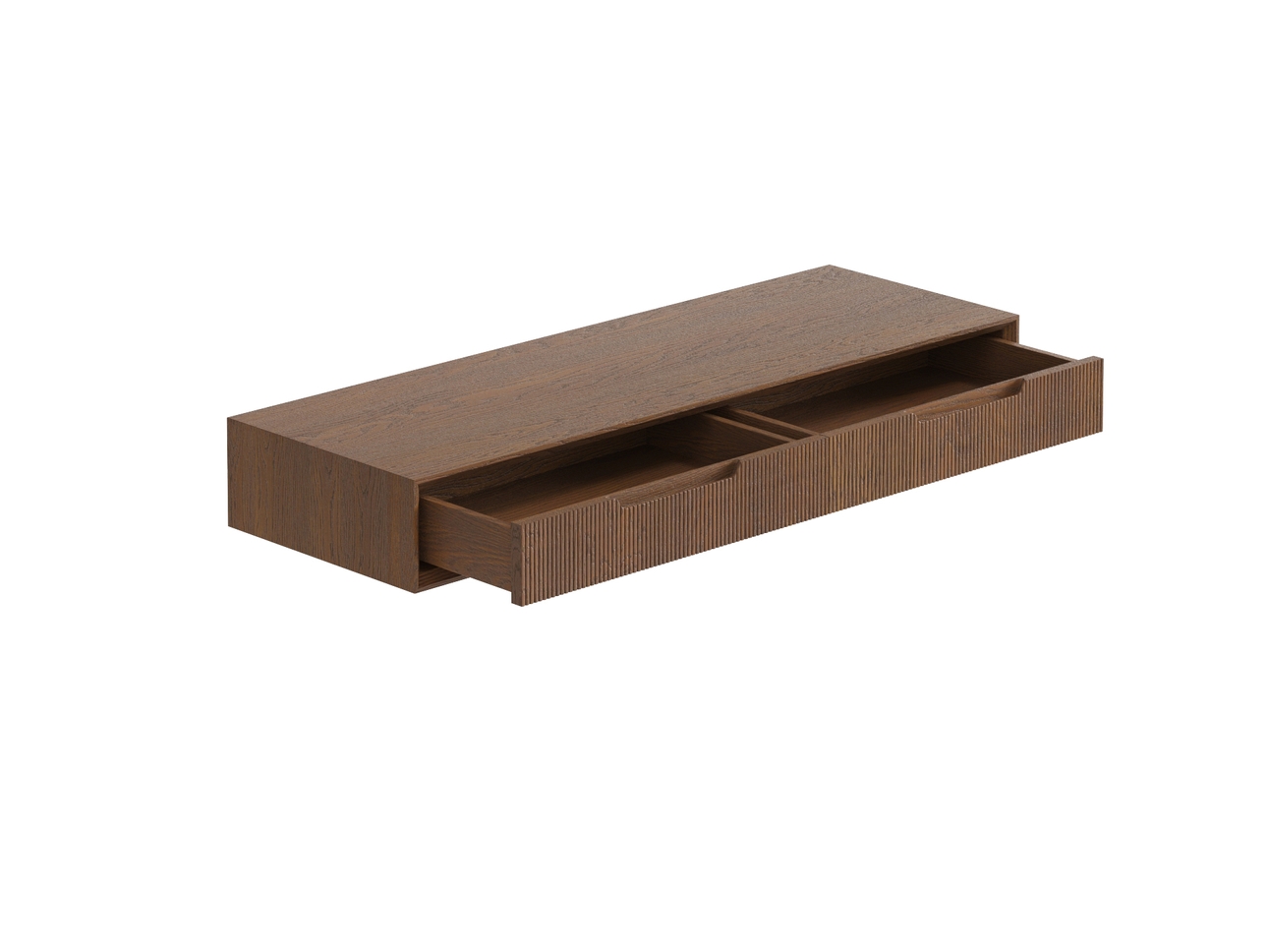 Консоль подвесная Velvet 2 ящика дуб каштановый матовый