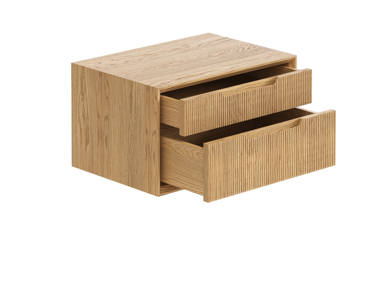 Тумба подвесная прикроватная Velvet 2 ящика дуб пшеничный матовый