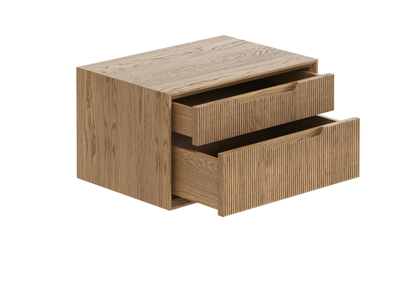 Тумба подвесная прикроватная Velvet 2 ящика дуб мускатный матовый