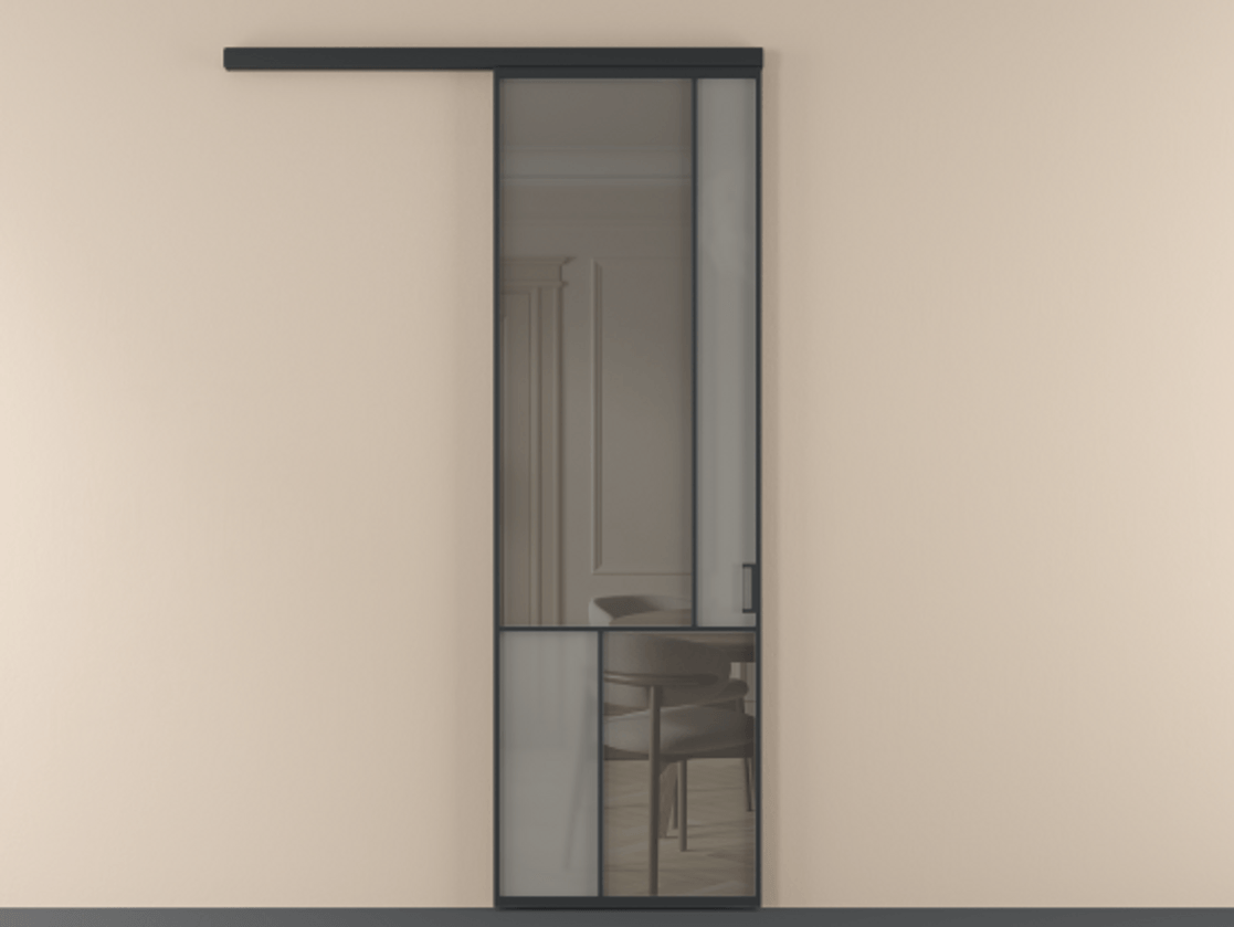 Перегородка Mosaic вдоль стены одностворчатая АЛПР 041.21 Алюминий Черный Сатинированное серое стекло, триплекс, 6 мм + Прозрачное серое стекло, триплекс, 6 мм. Скрытый короб ЧЕР Цена 123880 ₽ . Фабрика дверей Волховец 8 (800) 551 43 19 Перегородка Mosaic вдоль стены одностворчатая АЛПР 041.21 Алюминий Черный Сатинированное серое стекло, триплекс, 6 мм + Прозрачное серое стекло, триплекс, 6 мм Цена 123880 ₽ | Volhovec