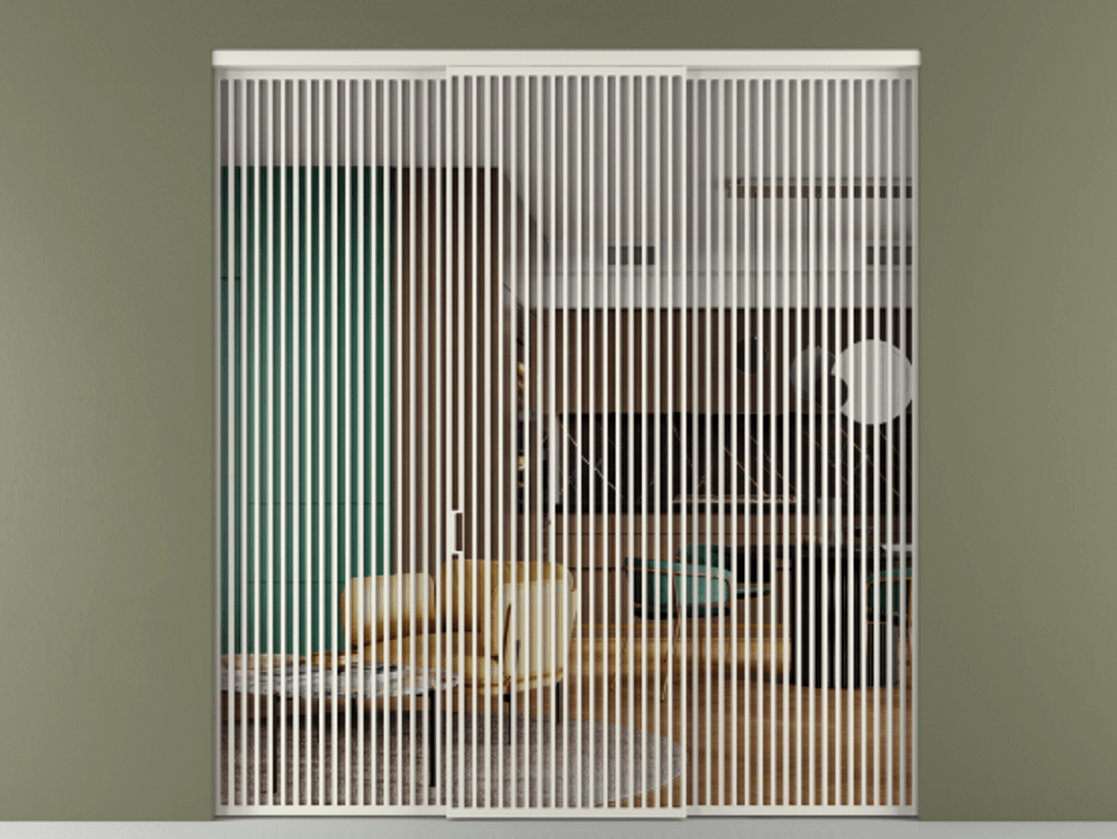 Перегородка Formato внутри проёма трёхстворчатая АЛПР 040.06 Алюминий Белый Прозрачное стекло "Crystal Vision", калёное, 6 мм Цена 553300 ₽ | Volhovec