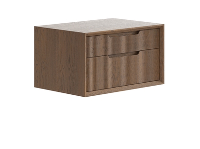 Мебель Тумба подвесная прикроватная Velvet 2 ящика. Цвет Дуб туманный матовый. Материал Массив дуба матовый. Коллекция Тумба подвесная прикроватная Velvet 2 ящика. Картинка.