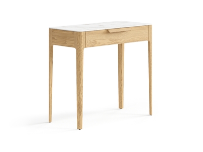 Мебель Консоль Piega 1 ящик. Цвет Дуб соломенный матовый. Материал Массив дуба матовый. Коллекция Консоль Piega 1 ящик. Картинка.