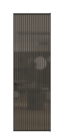 Дверь межкомнатная АЛПЛ040.07 Бронза сатин триплекс ААН. Цвет Алюминий антрацит. Материал Алюминий в эмали. Коллекция Formato. Картинка.