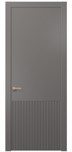 Дверь межкомнатная АКП 8645 МКЛС. Цвет Матовый классический серый. Материал Гладкая эмаль. Коллекция Alba. Картинка.