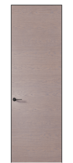 Дверь межкомнатная 0010 АКП ДДМ. Цвет Дуб дымчатый Гор. Материал Шпон ценных пород. Коллекция Planum Pro. Картинка.