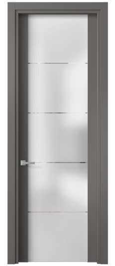 Дверь межкомнатная 4114 МКЛС ГРА. Цвет Матовый классический серый. Материал Гладкая эмаль. Коллекция Planum. Картинка.