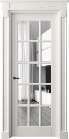 Дверь межкомнатная 6311 БПБЛ ЗЕР. Цвет Бук пудровый белый. Материал Массив бука эмаль. Коллекция Toscana Grigliato. Картинка.