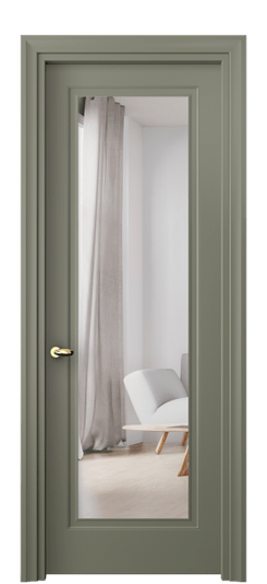 Дверь межкомнатная 8503 МОТ ЗЕР. Цвет Матовый оливковый тёмный. Материал Гладкая эмаль. Коллекция Esse. Картинка.