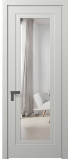 Дверь межкомнатная 8303 МССР ЗЕР. Цвет Матовый светло-серый. Материал Гладкая эмаль. Коллекция Rocca. Картинка.