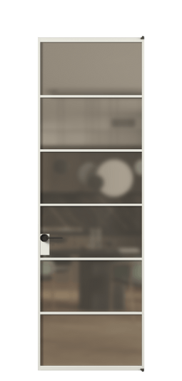 Дверь межкомнатная АЛПЛ040.04 Бронза сатин триплекс АСР. Цвет Алюминий серый. Материал Алюминий в эмали. Коллекция Formato. Картинка.