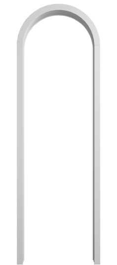 Дверь межкомнатная Арка МБЛ. Цвет Матовый белоснежный. Материал Гладкая эмаль. Коллекция Palazzo. Картинка.