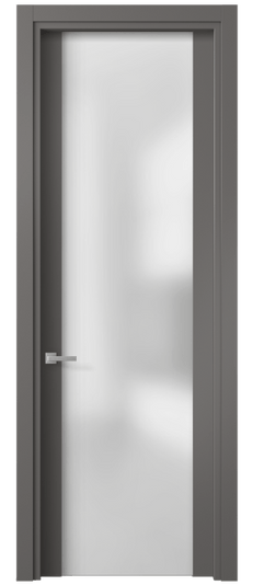 Дверь межкомнатная 4114 МКЛС САТ. Цвет Матовый классический серый. Материал Гладкая эмаль. Коллекция Planum. Картинка.
