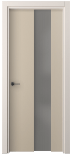 Дверь межкомнатная 4226 ПЭСК СЕР САТ. Цвет ПЭТ серо-коричневый . Материал ПЭТ. Коллекция Freedom. Картинка.