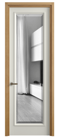 Дверь межкомнатная 6702 БЖМ ЗЕР ФАЦ. Цвет Бук жемчуг. Материал Массив бука эмаль. Коллекция Charm. Картинка.