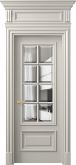 Дверь межкомнатная 7316 БОС ПРОЗ Ф. Цвет Бук облачный серый. Материал Массив бука эмаль. Коллекция Antique. Картинка.