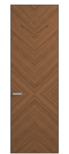 Дверь межкомнатная ПУ 0205 ОУММР Орех умбра матовый. Цвет Орех умбра матовый рифт. Материал Радиальный шпон Naturwood. Коллекция Rift. Картинка.