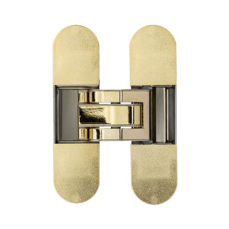 Фурнитура для дверей Скрытая петля для классического и обжимного алюминиевого короба. Цвет Полированное золото. Коллекция Скрытая петля для классического и обжимного алюминиевого короба. Картинка.