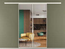 Перегородка Formato вдоль стены 2 створки