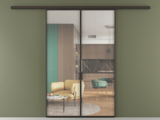 Перегородка Formato вдоль стены двустворчатая