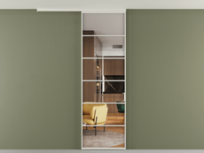 Перегородка Формато вдоль стены на потолок 1 створка