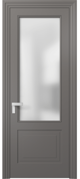 Дверь межкомнатная 8352 МКЛС Сатин. Цвет Матовый классический серый. Материал Гладкая эмаль. Коллекция Rocca. Картинка.